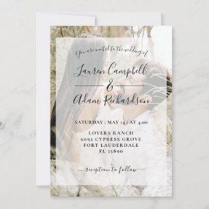 Invitation Mariage photo minimaliste moderne
