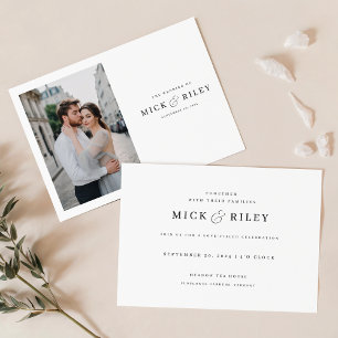 Invitation Mariage photo minimaliste romantique