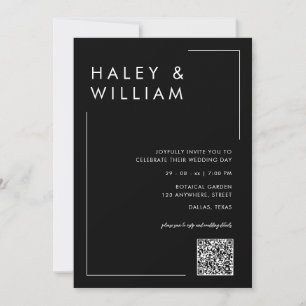 Invitation Mariage photo moderne Dusty Blue Simple minimalist