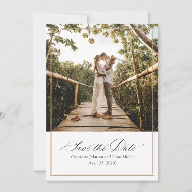 Invitation Mariage photo moderne Enregistrer la date (Devant)