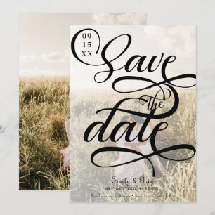 Invitation Mariage photo moderne Enregistrer la date Invitati