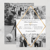 Mariage photo moderne mignonne citation or blanc c