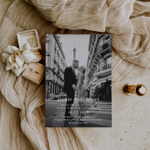 Invitation Mariage photo moderne minimal