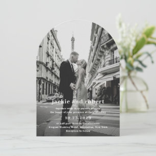 Invitation Mariage photo moderne minimal