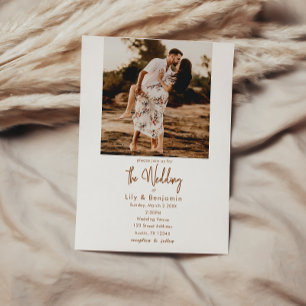 Invitation Mariage photo moderne minimaliste