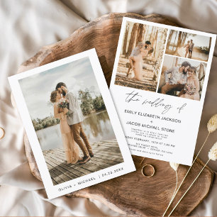 Invitation Mariage photo moderne minimaliste élégant