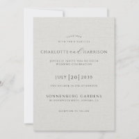 Mariage photo Moderne Minimaliste Linge Embossé