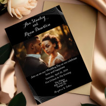 Mariage photo moderne minimaliste noir