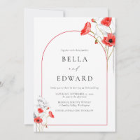 Mariage photo moderne Pavot Rouge Fleurs Arch