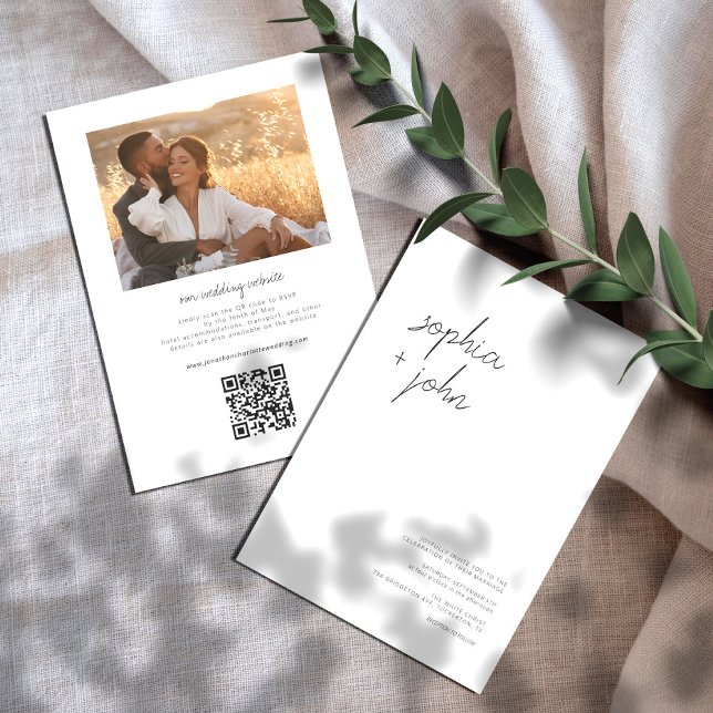 Invitation Mariage photo moderne tout en un (Créateur téléchargé)