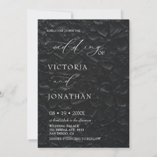 Invitation Mariage photo noir et blanc classique élégant