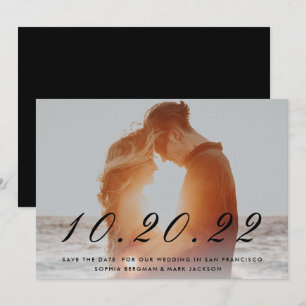 Invitation Mariage photo numérique Enregistrer la date