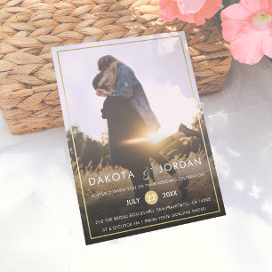 Invitation Mariage photo personnalisé Typographie moderne e
