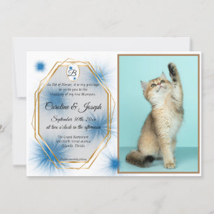 Invitation Mariage, Photo pour animaux de compagnie et étique