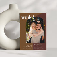 Mariage photo Retro les années 70 Brown géométriqu