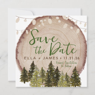 Invitation Mariage photo rustique Enregistrer la date Invitat