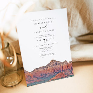 Invitation MARIAGE photo SEDONA Destination Skyline Boho