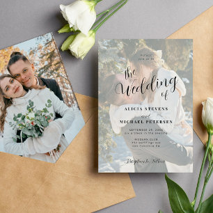 Invitation Mariage photo simple et élégant
