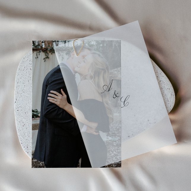 Invitation Mariage photo simple et élégant (Créateur téléchargé)