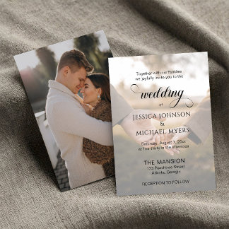 Invitation Mariage photo simple et tendance