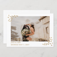 Mariage photo Simple Gold Confetti