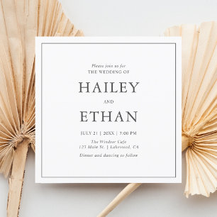 Invitation Mariage photo simple moderne