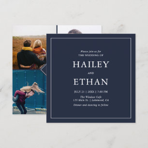 Invitation Mariage photo simple moderne