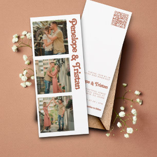 Invitation Mariage photo simple moderne de typographie rétro