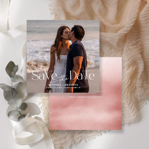 Invitation Mariage Photo Typographie Moderne