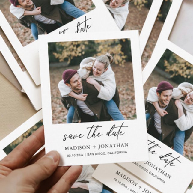 Invitation Mariage photo unique Enregistrer la date (Créateur téléchargé)