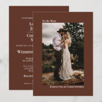 Mariage photo vertical minimaliste Brown châtaigne