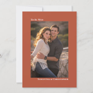 Invitation Mariage photo vertical minimaliste simple en terre