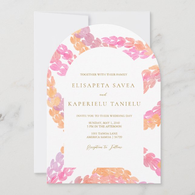 Invitation Mariage Pikake (Devant)