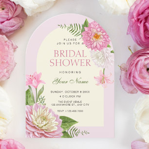 Invitation Mariage pink floral bloom