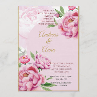 Invitation Mariage Pivoine