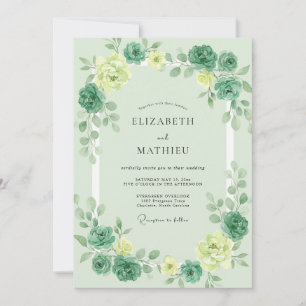 Invitation Mariage Pivoine Beurre Mousse de Mer