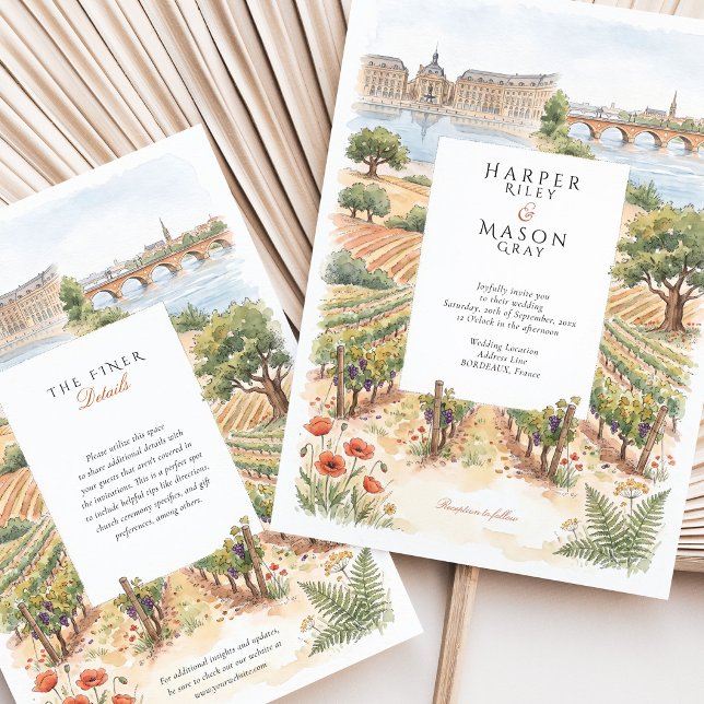 Invitation Mariage Place de la Bourse à Bordeaux (Créateur téléchargé)