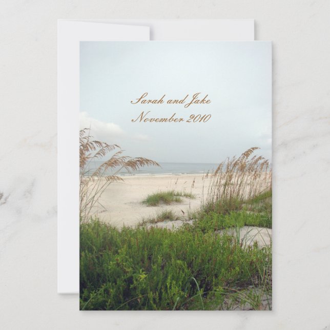 Invitation Mariage plage (Devant)