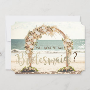 Invitation Mariage Plage Arbor Rose Bridesmaid Card