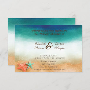 Invitation Mariage plage Mariage Starfish