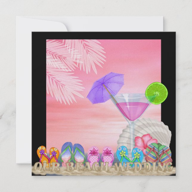 Invitation Mariage plage - SRF (Devant)