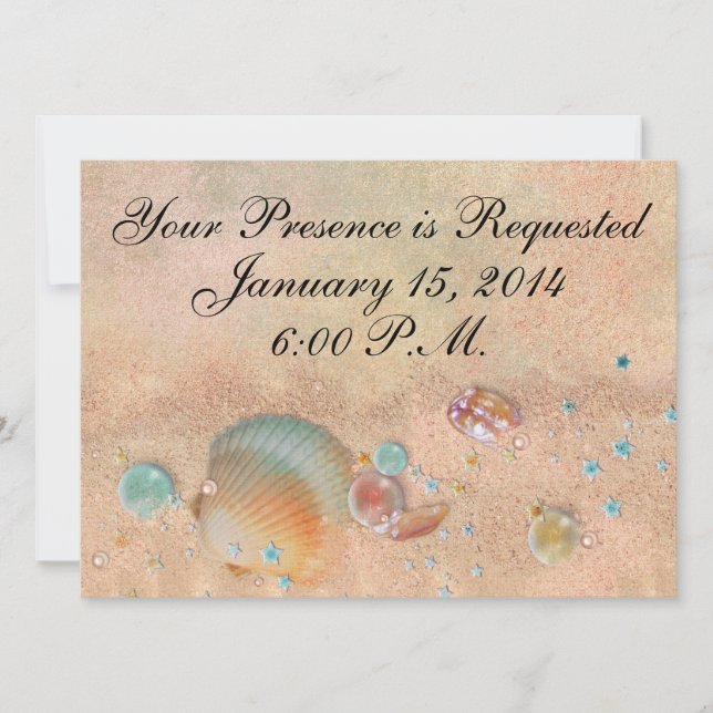 Invitation Mariage plage - SRF (Devant)