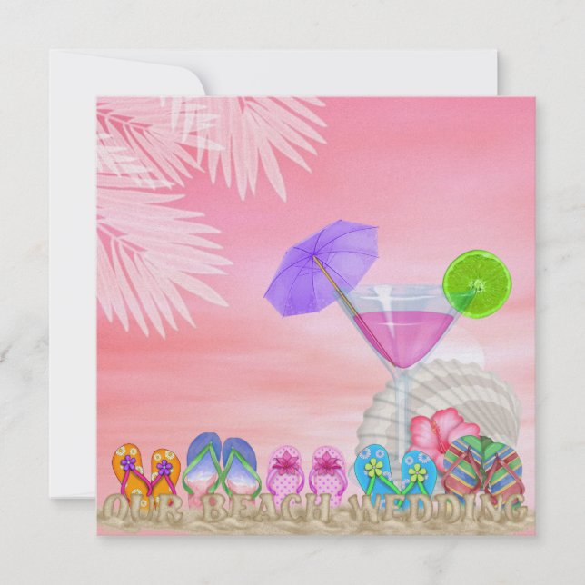 Invitation Mariage plage - SRF (Devant)