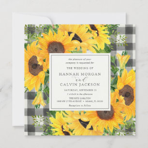 Invitation Mariage Plaid Buffalo Fields