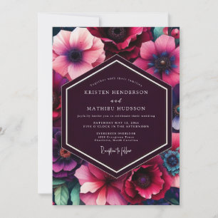 Invitation Mariage Plum Moody Bloom