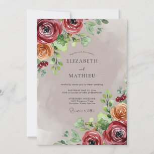 Invitation Mariage Poétique Automnal en Bourgogne