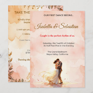 Invitation Mariage Poétique Romantique – Notre Première Danse
