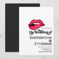 Mariage Pop Art Rétro Vintage Typographie