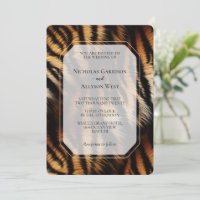 Mariage Poster de animal Orange Black Tiger Stripe
