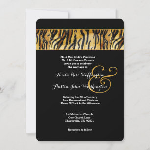 Invitation Mariage Poster de animal TIGER V02